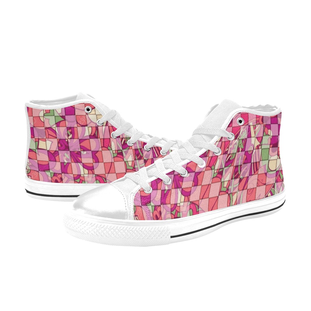 WEM67 Women's Classic High Top Canvas Shoes (Model 017)