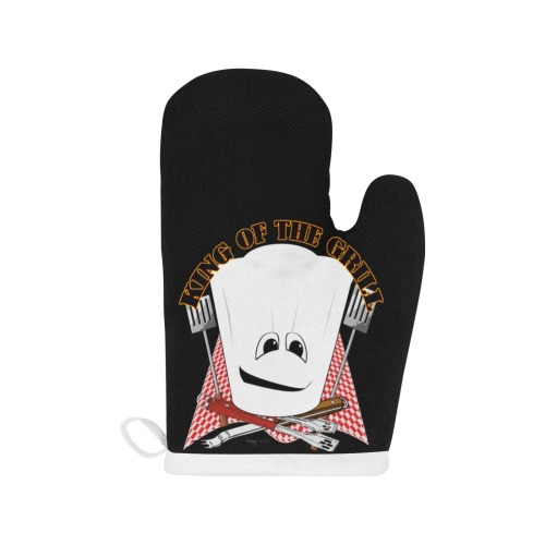 King of the Grill - Grill Master Black Linen Oven Mitt (Two Pieces)