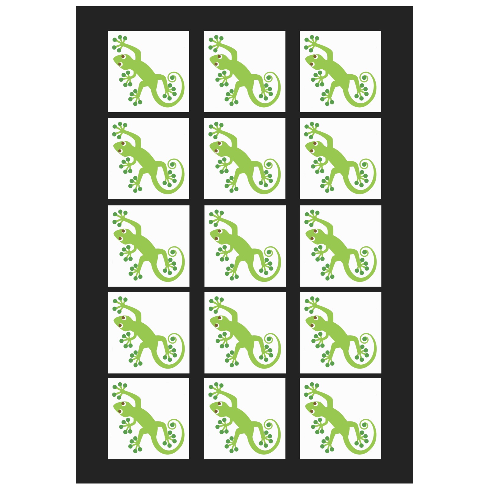 Lizard - Gecko - Great gift for kids Personalized Temporary Tattoo (15 Pieces)