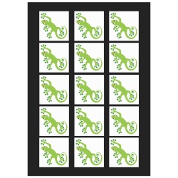 Lizard - Gecko - Great gift for kids Personalized Temporary Tattoo (15 Pieces)
