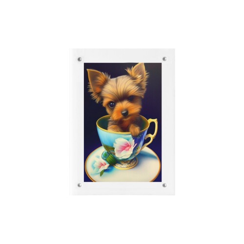 Teacups Puppies 1 Acrylic Magnetic Photo Frame 5"x7"