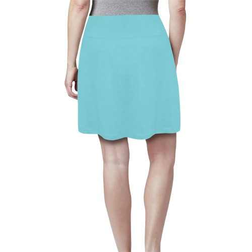 Turquoise Blue Women's Athletic Skirt (Model D64)