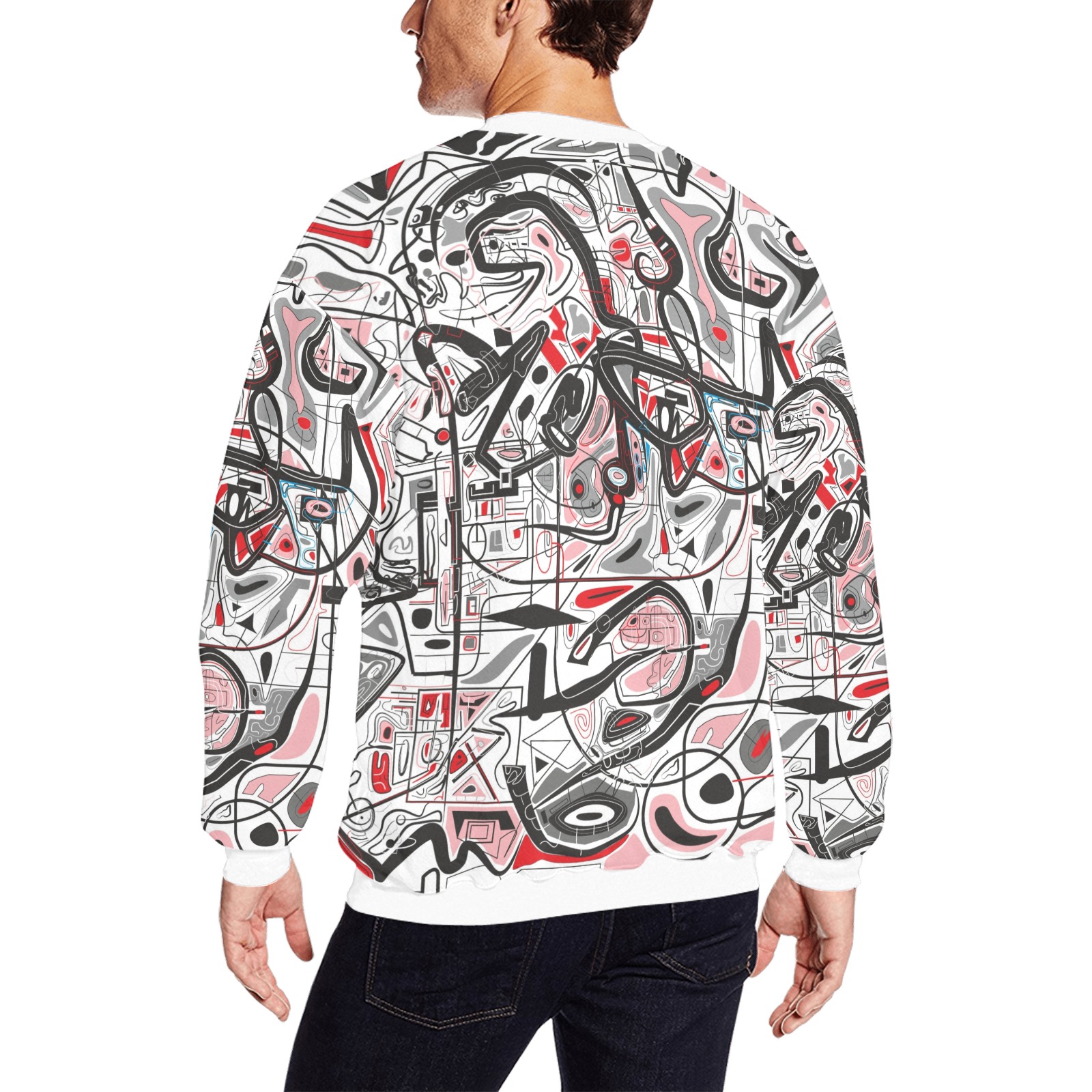 Model 2 All Over Print Crewneck Sweatshirt for Men (Model H18)