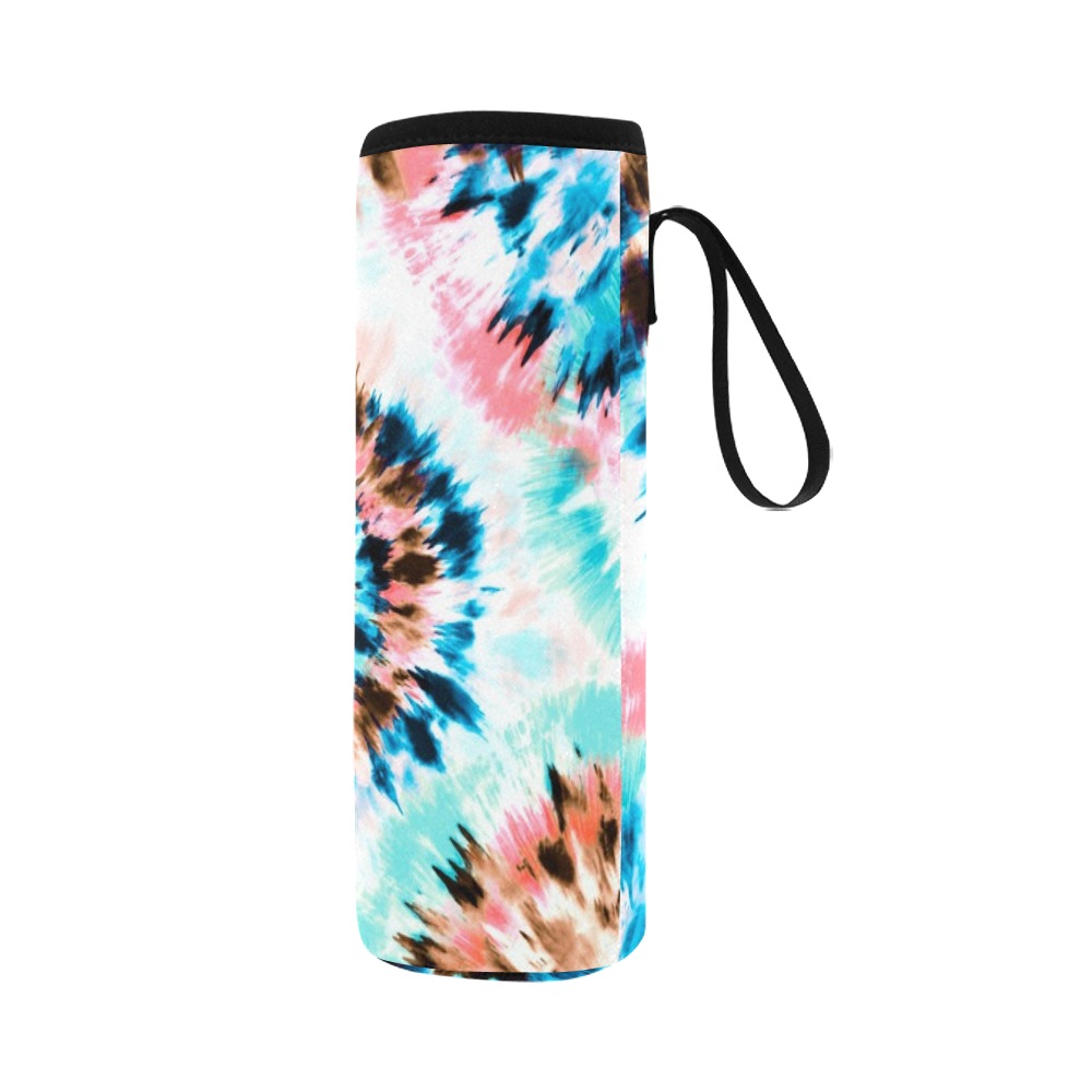 Tie Dye Colorful Waves 1 Neoprene Water Bottle Pouch/Large