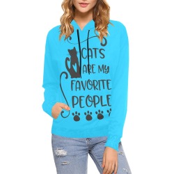 cats are my favorite people All Over Print Hoodie for Women (USA Size) (Model H13)