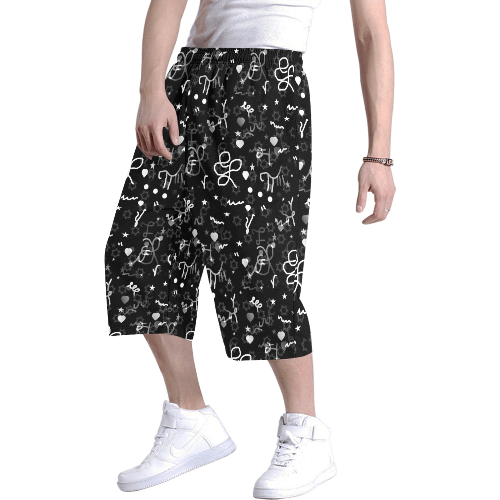 Simply Pop by Nico Bielow Men's All Over Print Baggy Shorts (Model L37)