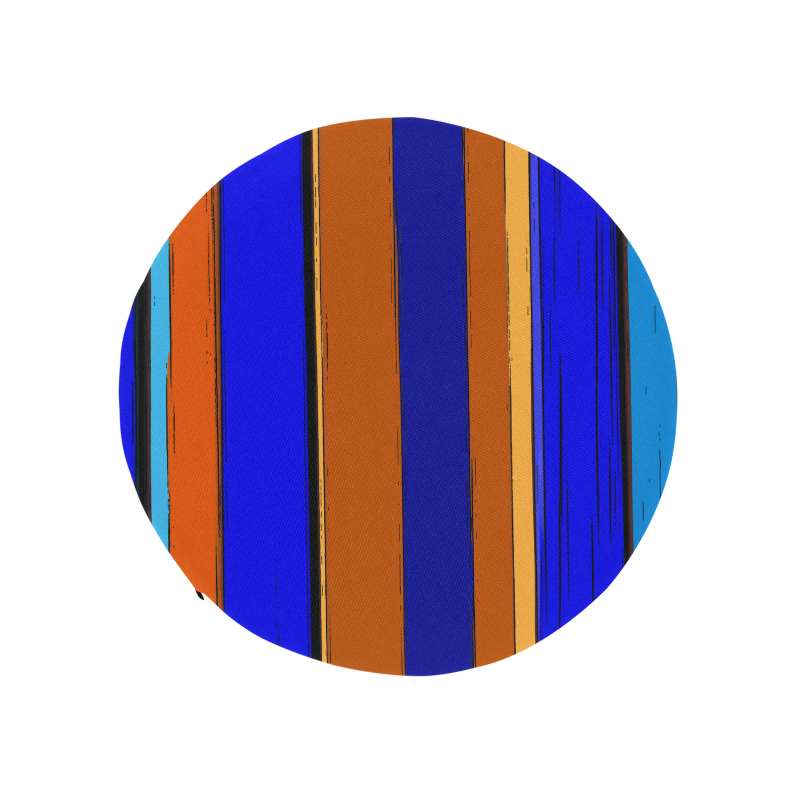 Abstract Blue And Orange 930 Round Seat Cushion