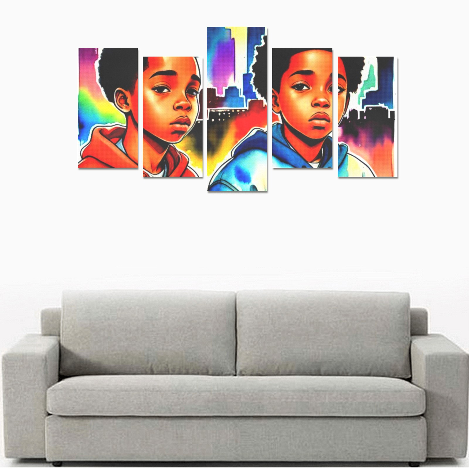 KIDS IN AMERICA 2 Canvas Print Sets E (No Frame)