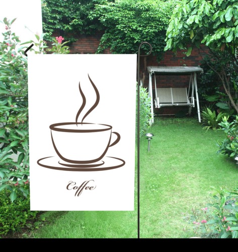 Coffee House Garden Flag 28''x40'' (Two Sides Printing)