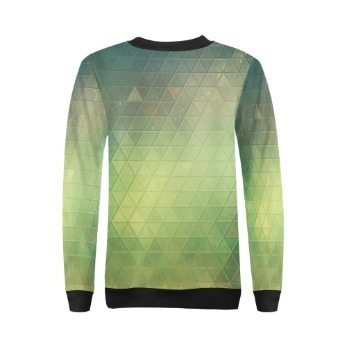 mosaic triangle 12 All Over Print Crewneck Sweatshirt for Women (Model H18)