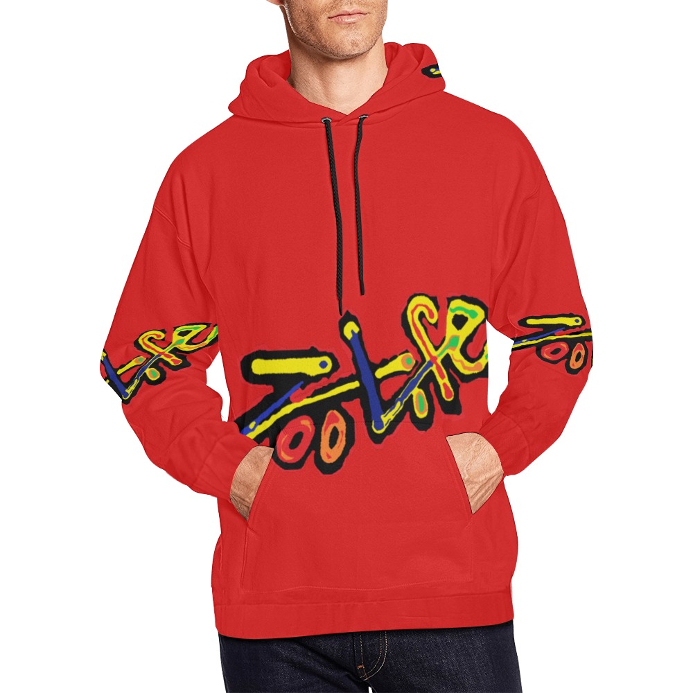 Z.L.LOGO.RED.hd All Over Print Hoodie for Men (USA Size) (Model H13)