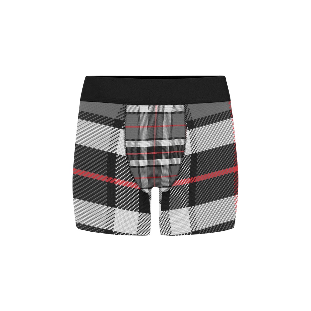 Grey Plaid Mens Men's Classic Boxer Briefs (Model L34)