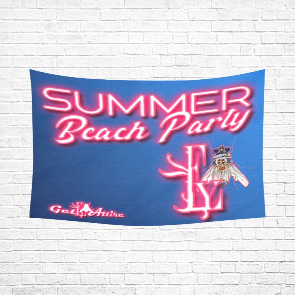Summer Beach Party Collectable Fly Cotton Linen Wall Tapestry 90"x 60"