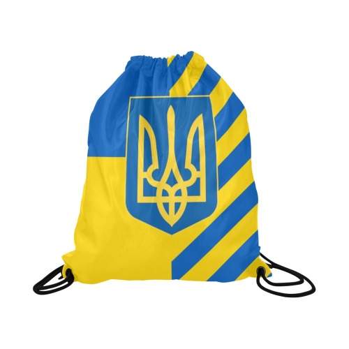 UKRAINE Large Drawstring Bag Model 1604 (Twin Sides)  16.5"(W) * 19.3"(H)