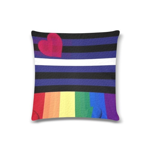 Leather Pride Flag Pop Art by Nico Bielow Custom Zippered Pillow Case 16"x16"(Twin Sides)