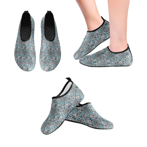 Let Your Spirit Wander Blue Women's Slip-On Water Shoes (Model 056)