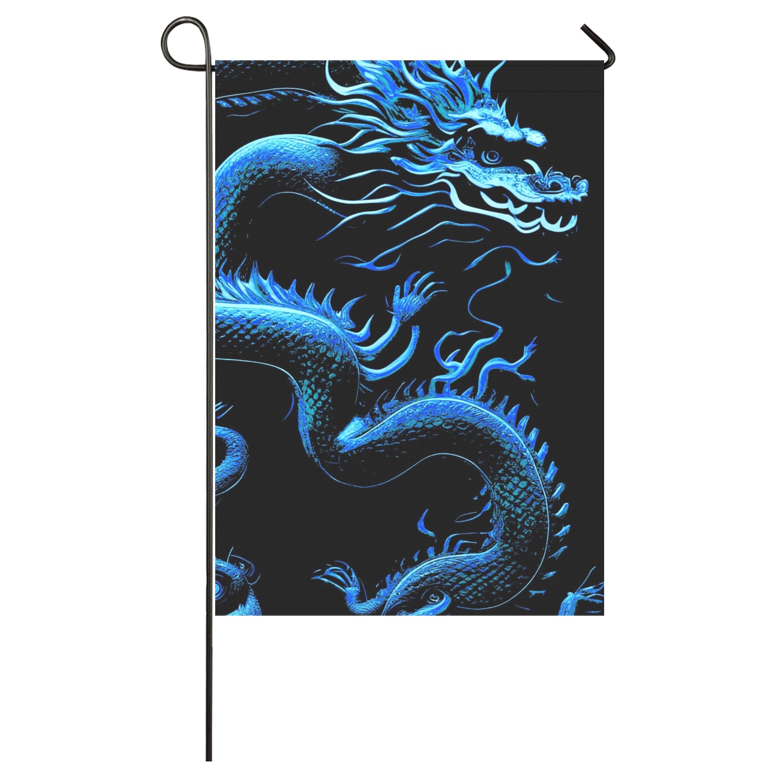 The Dragon Blue Garden Flag 28''x40'' （Without Flagpole）