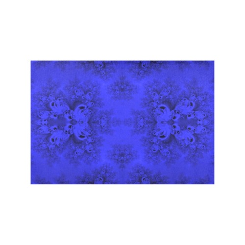 Midnight Blue Gardens Frost Fractal Placemat 12’’ x 18’’ (Six Pieces)