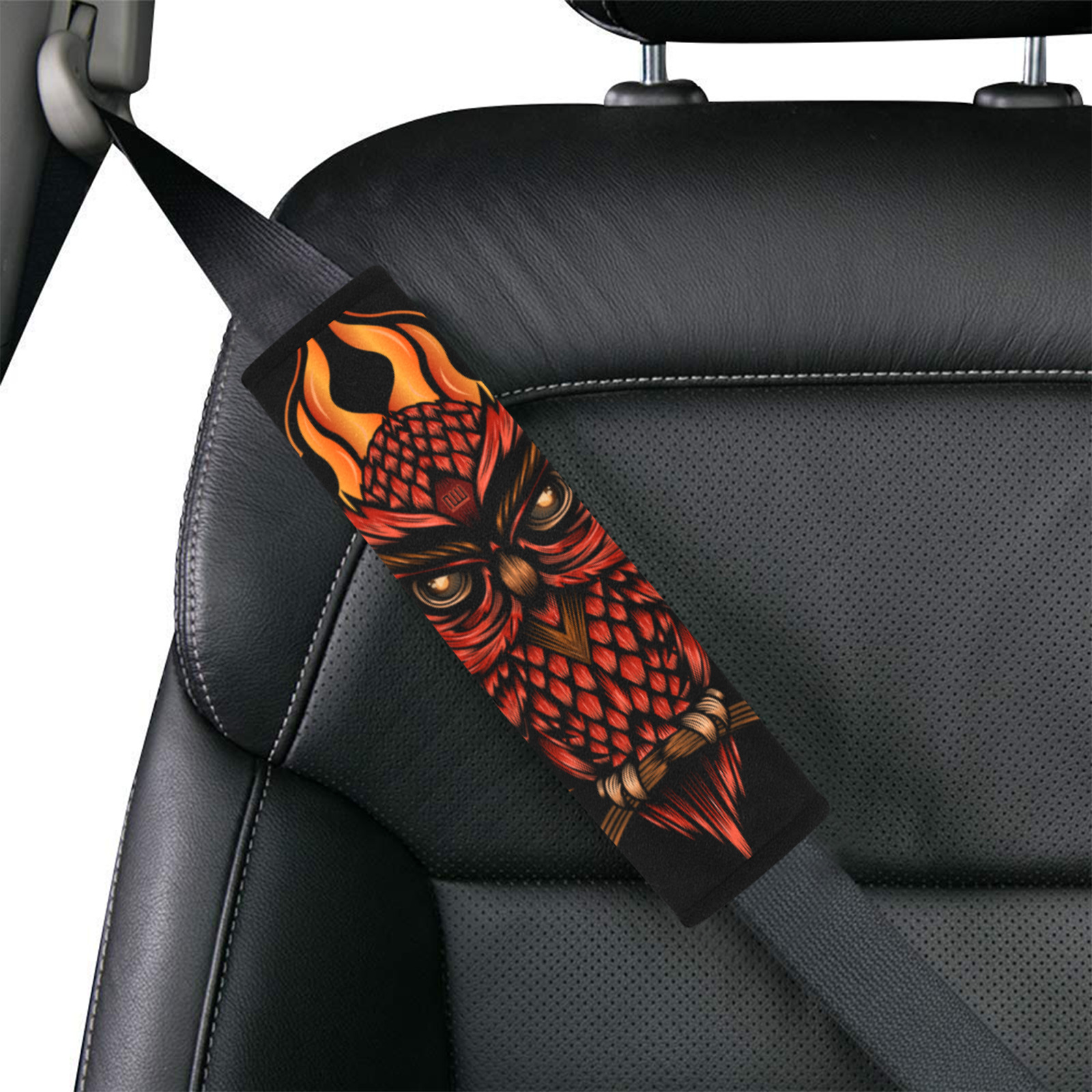 Fire Owl Car Seat Belt Cover 7''x10''