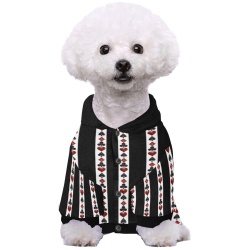 Playing Card Symbols Stripes Pet Dog Hoodie