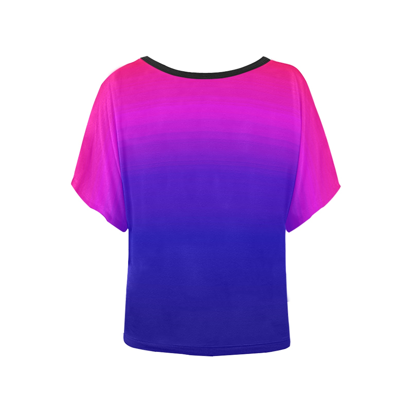 pink and blue Women's Batwing-Sleeved Blouse T shirt (Model T44)