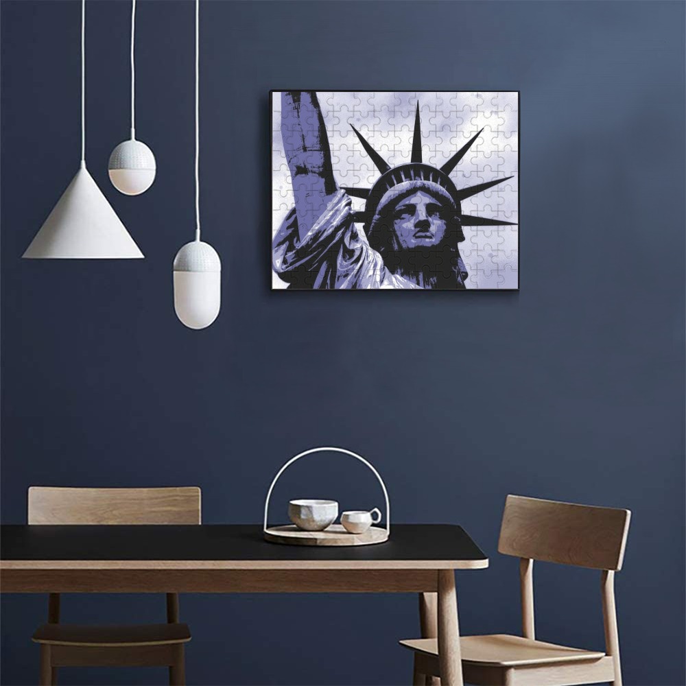 STATUE OF LIBERTY (2) 120-Piece Wooden Photo Puzzles