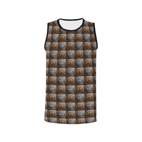 peace sign repeating pattern All Over Print Basketball Jersey