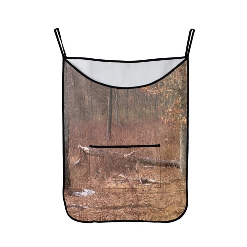Falling tree in the woods Hanging Laundry Bag