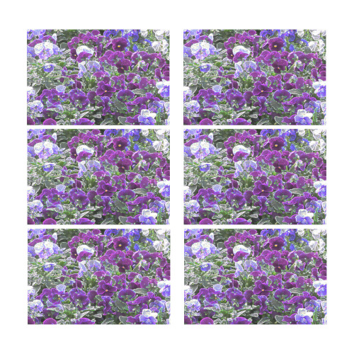 Field Of Purple Flowers 8420 Placemat 12’’ x 18’’ (Set of 6)