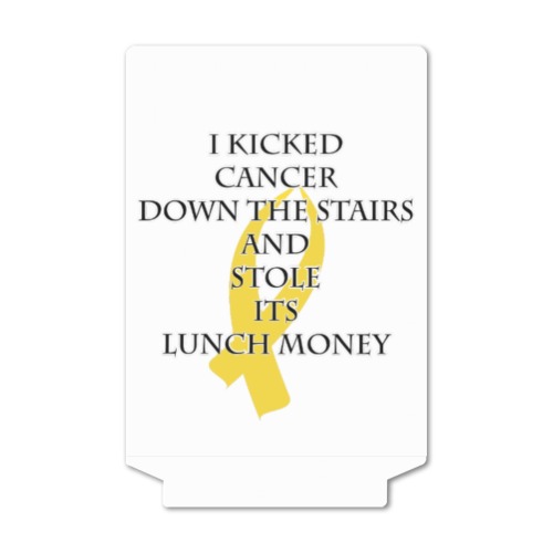 Cancer Bully (Gold Ribbon) Acrylic Photo Panel with Wooden Stand