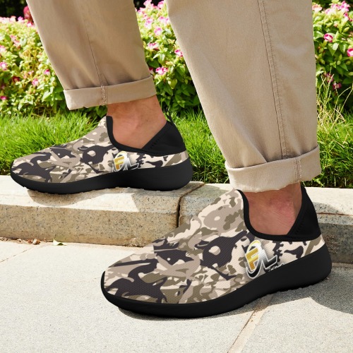 Camouflage Lite Slide In Sneaker Fly Weave Drop-in Heel Sneakers for Men (Model 02002)