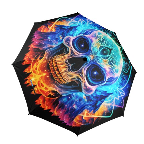 Skull of the Cosmic Mountains Semi-Automatic Foldable Umbrella (Model U12)