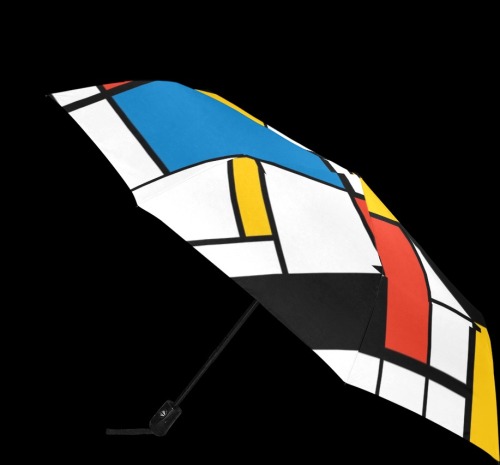 Mondrian De Stijl Modern Anti-UV Auto-Foldable Umbrella (U09)
