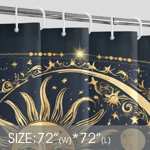 Sun and Moon Shower Curtain Shower Curtain 72" x 72"