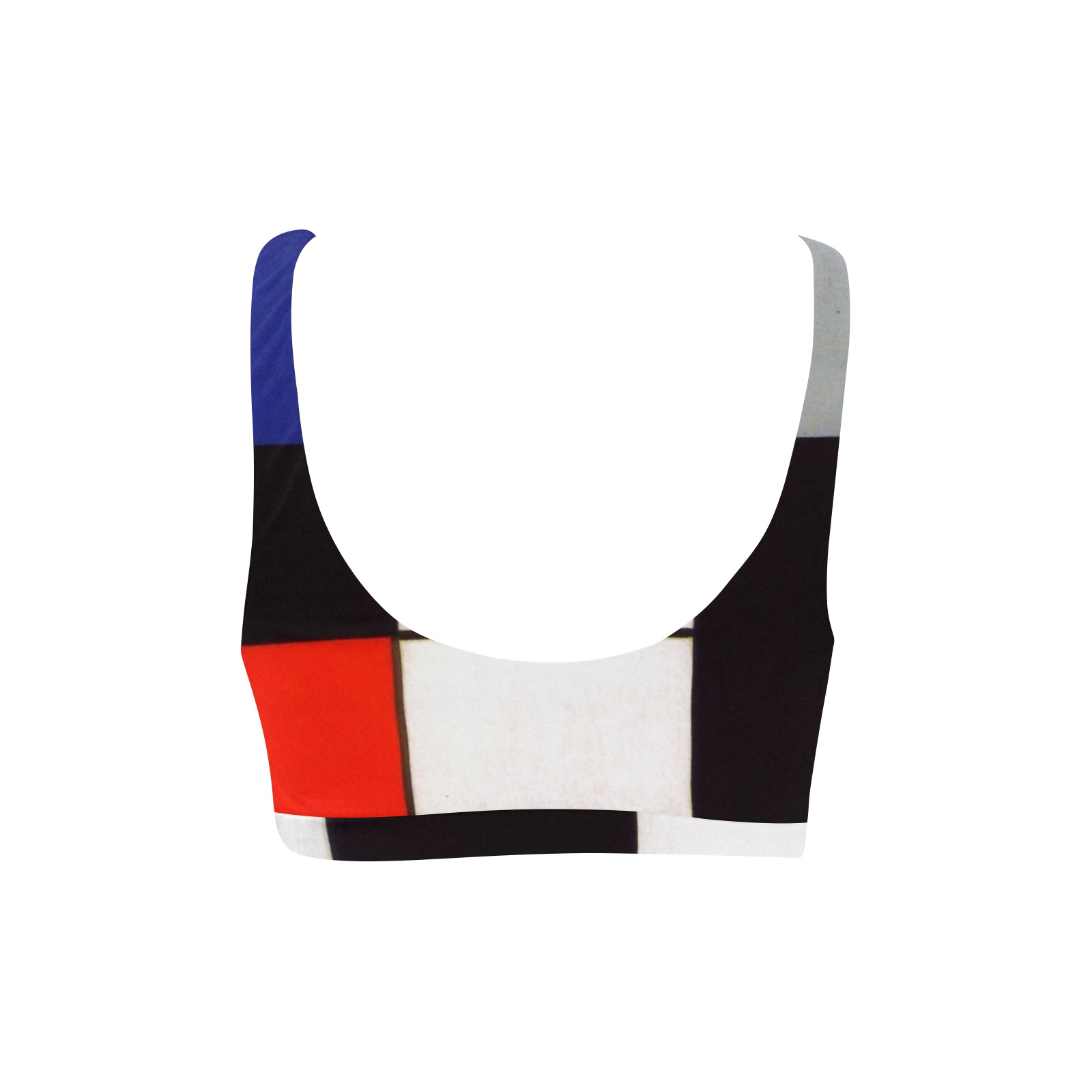 Composition A by Piet Mondrian Sport Bikini Top (Model S07)