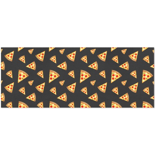 Cool and fun pizza slices pattern dark gray Gift Wrapping Paper 58"x 23" (5 Rolls)