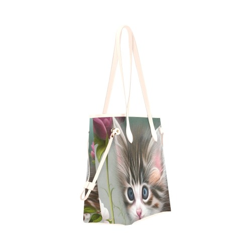 Cute Kittens 4 Clover Canvas Tote Bag (Model 1661)