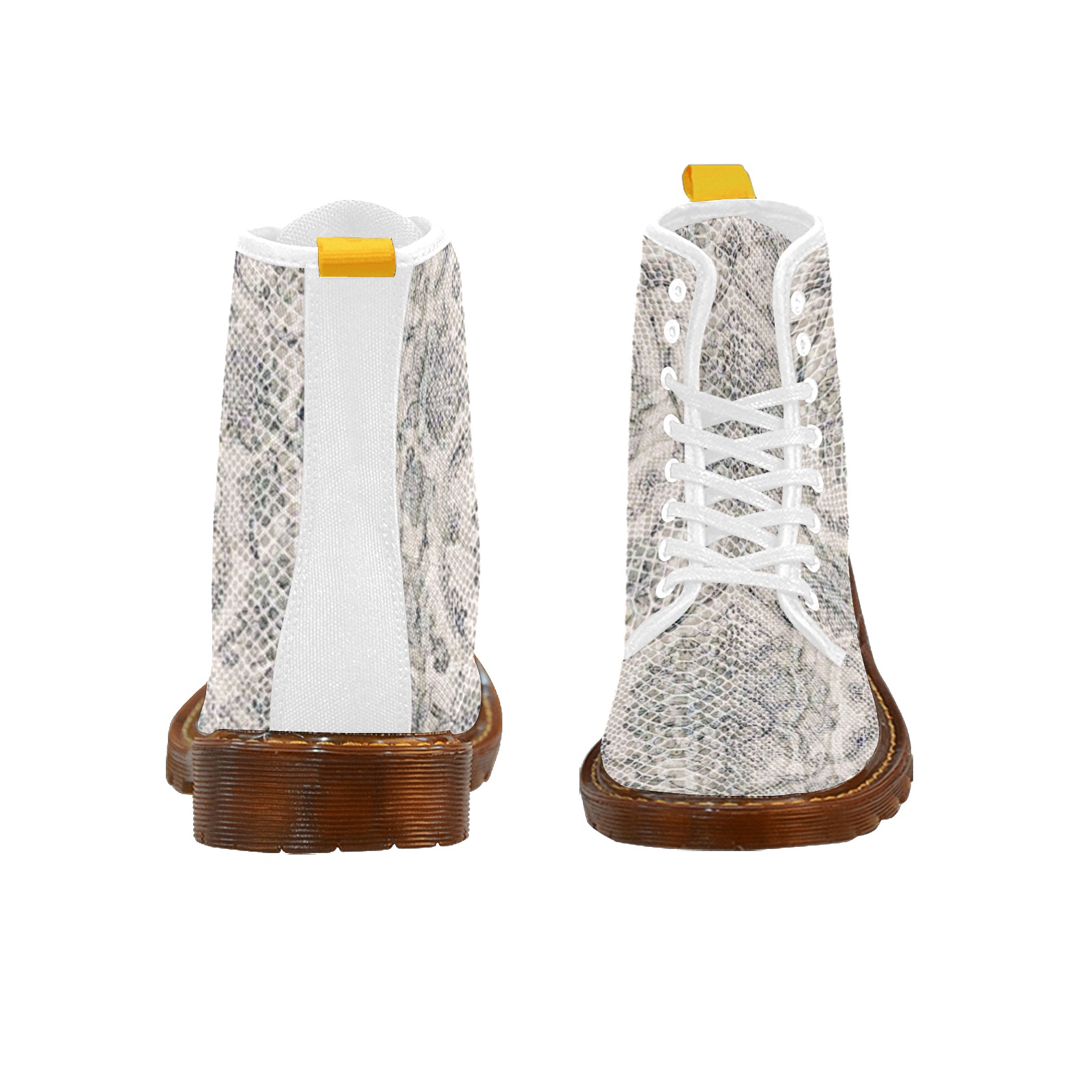 White Diamond Back Martin Boots For Women Model 1203H