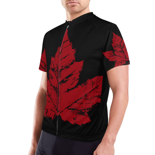 Cool Retro Canada Bike Shirts Men's Cycling Jersey (Model T77)