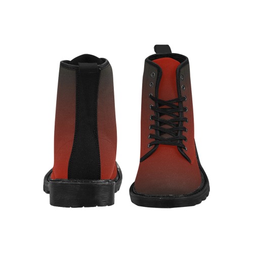 gradiant-pattern maron color Martin Boots for Women (Black) (Model 1203H)
