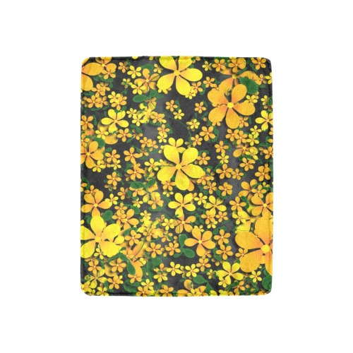 Orange & Yellow Flowers on Black