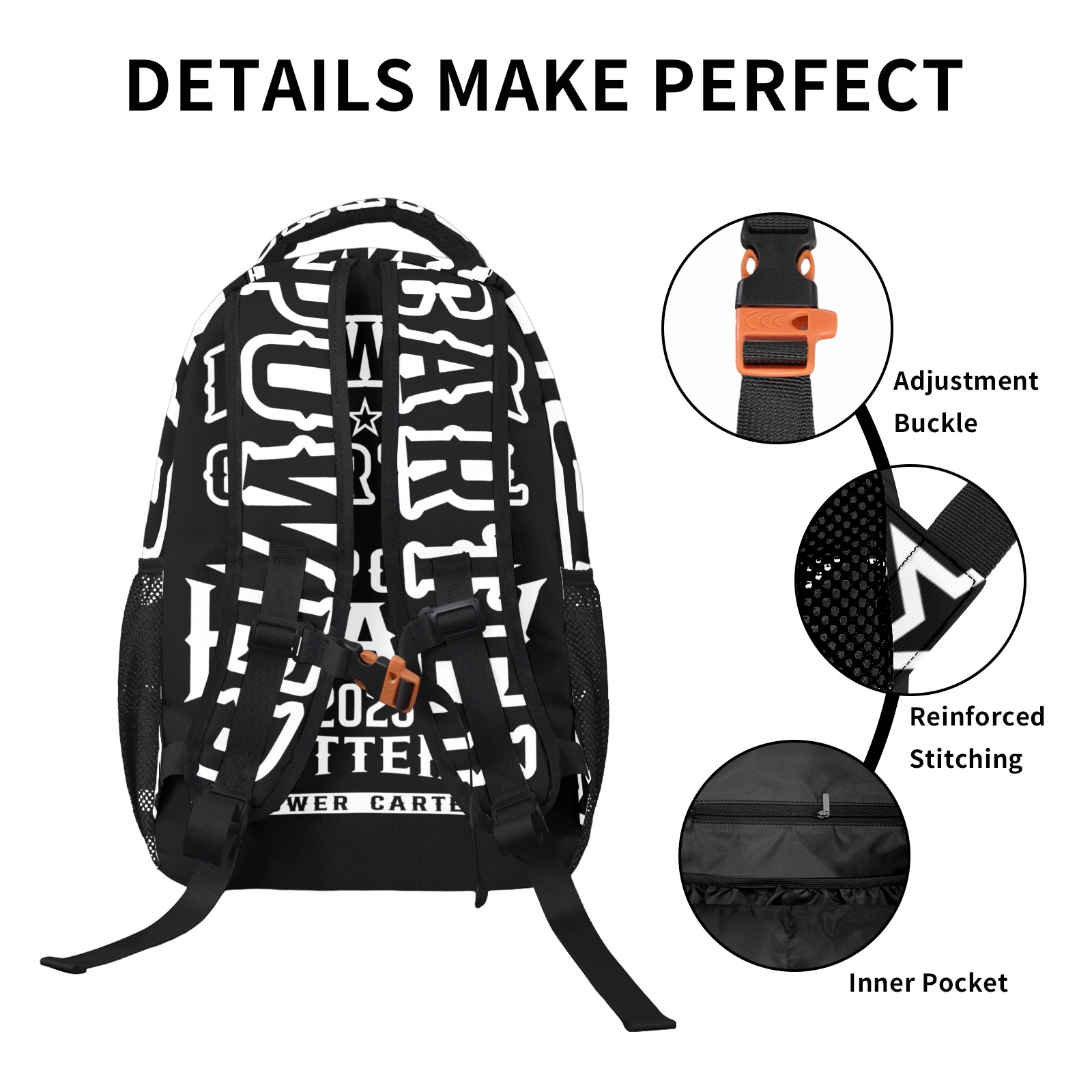 HEAVY HITTERS POWER CARTEL LOGO All Over Print Casual Backpack-Large