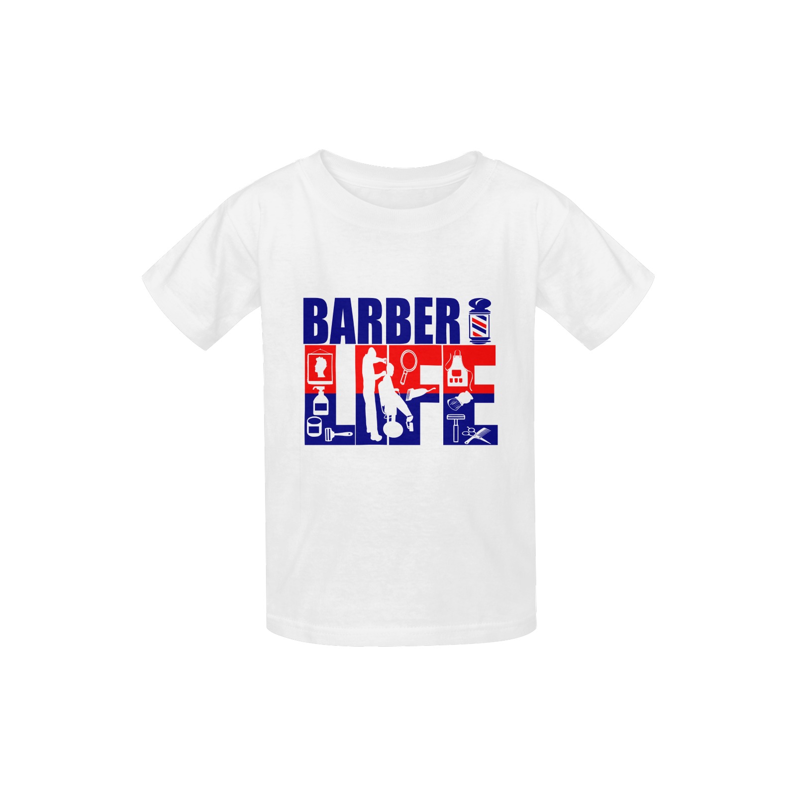 Barber Life Kid's  Classic T-shirt (Model T22)