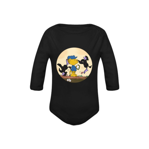 Ferald and The Pesky Crows Baby Powder Organic Long Sleeve One Piece (Model T27)