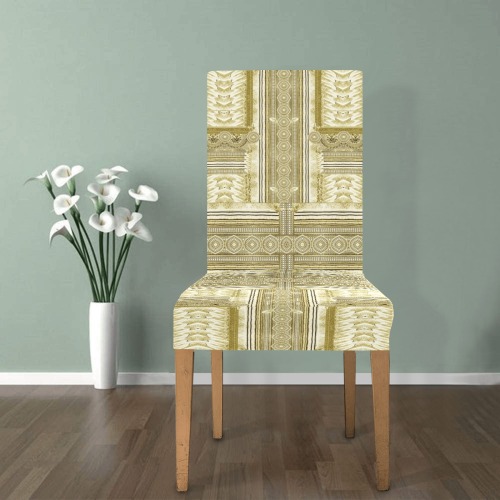 greec mosaic gold Removable Dining Chair Cover