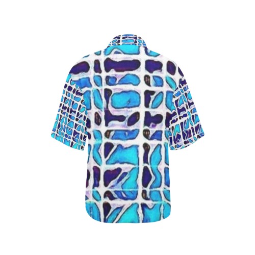 Negative Spaces All Over Print Hawaiian Shirt for Women (Model T58)