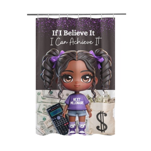 If I Believe It I can achieve it Shower Curtain 48"x72"