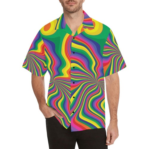 Groovy Pattern Hawaiian Shirt (Model T58)