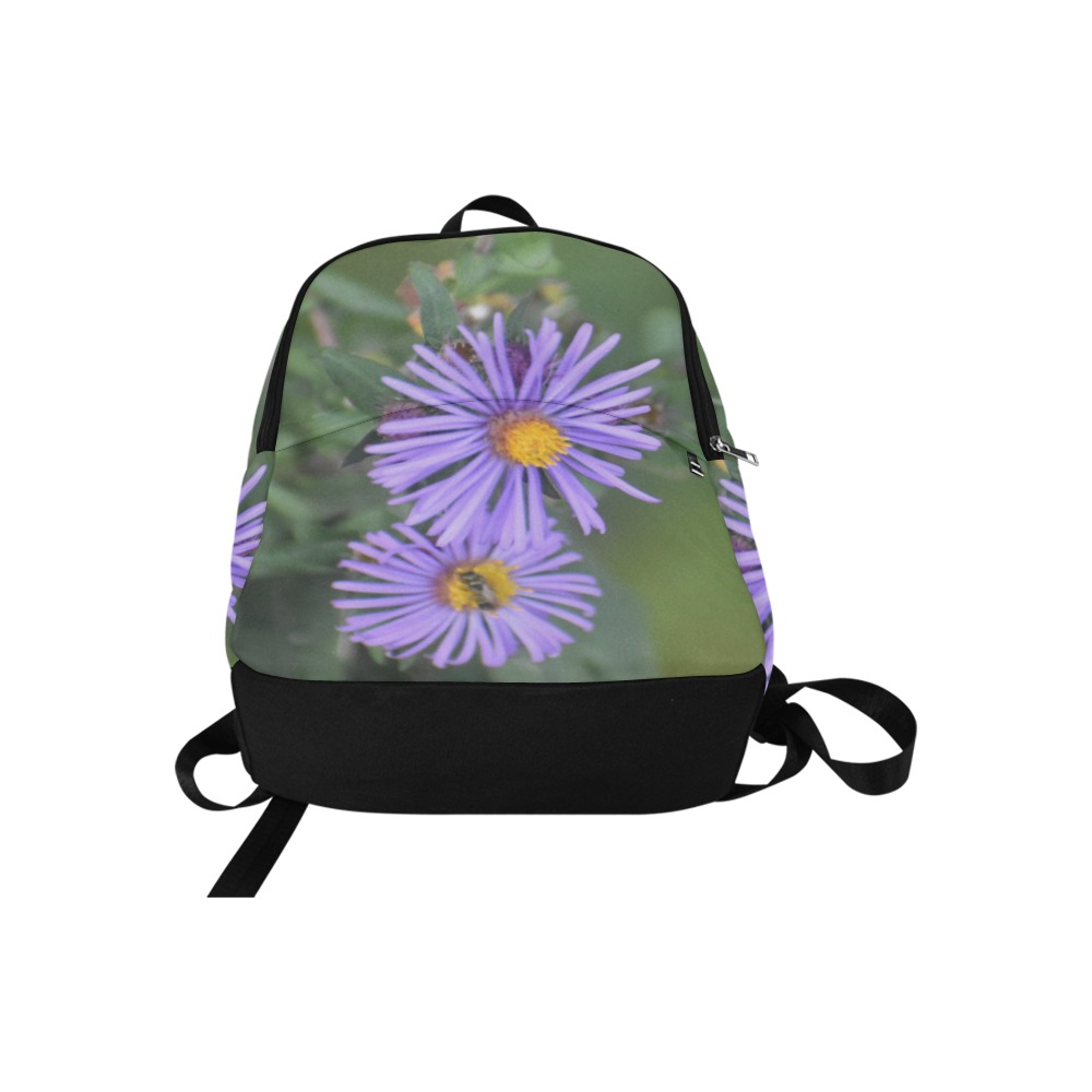 Purple Flowers School Bag Fabric Backpack for Adult (Model 1659)