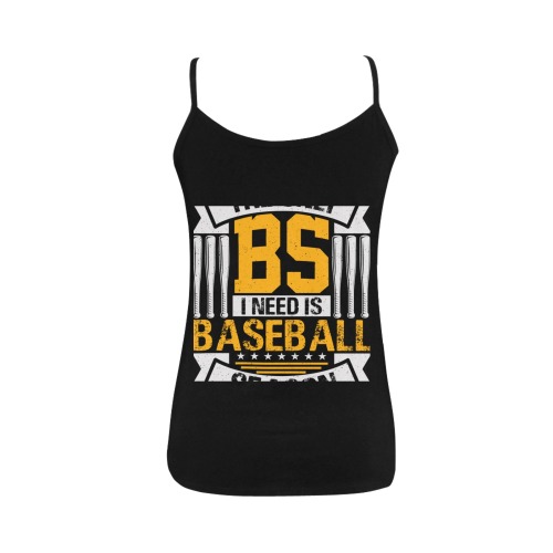 Funny Baseball Sarcasm Women's Spaghetti Top (USA Size) (Model T34)